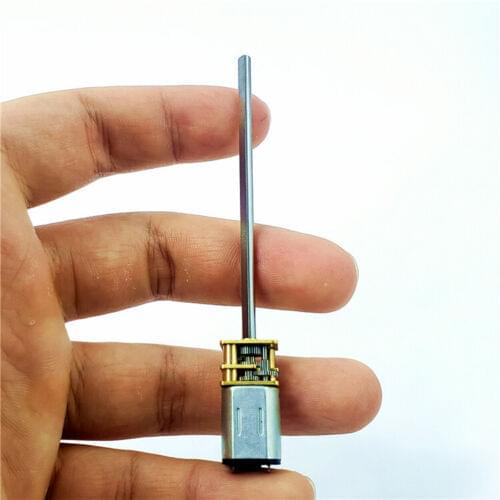 Mini N20 Precise Full Metal Gear Motor DC 1.5V 3V 6V 66RPM Slow Speed 66mm Long Shaft Pure Steel Gear Box DC Brush motor