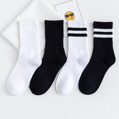 Harajuku style female long socks white color fashion Korean Fashion woman style Christmas cotton socks meias happy woman socks