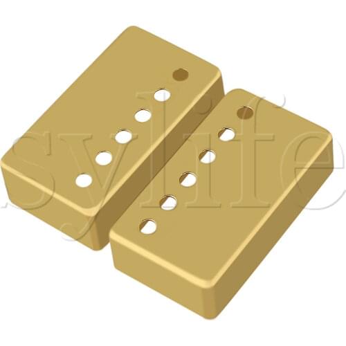 Pair Metal Guitar Humbucker Pickup Covers Set GOLD