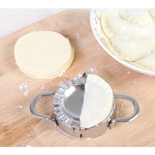 New Kitchen Tools Dumpling Jiaozi Maker Mould Eco-Friendly Pastry Stainless Steel Wraper Dough Cutter For Kitchen Tools SN1168