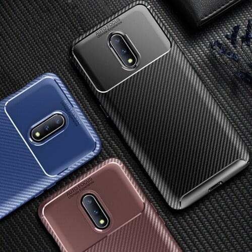 OnePlus 7 Soft Shockproof Carbon Case for OnePlus 7 Case Silicone TPU cover for OnePlus 7 phone Case Soft Back Cover for 1+7