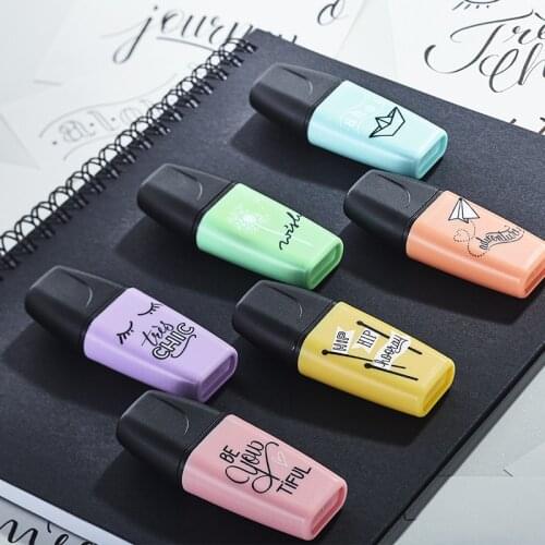 Pack of 3 Pcs/6 Pcs New Stabilo Boss Mini Pastel Macarons Chisel Nib Highlighter Fluorescent Color Marker Set