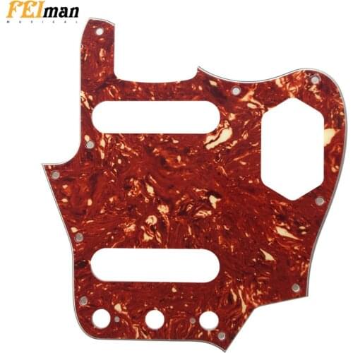 Pleroo 10 Screw Holes Guitar Pickguard suit For fender American Standard Vintage Jaguar Guitar Scratch Plate with screws