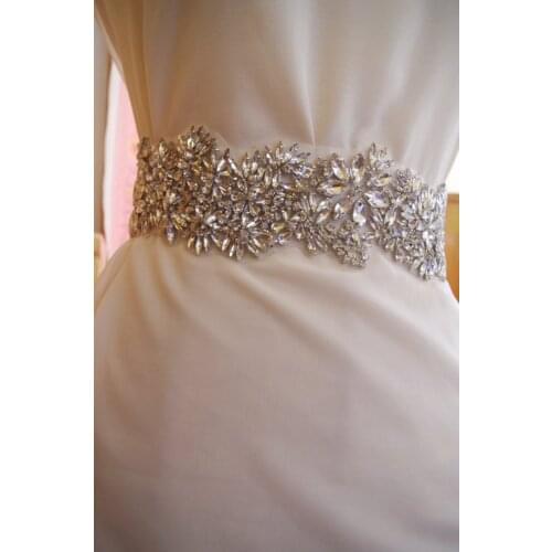 Rose gold Rhinestone Sash belt, rose gold crystal floral sash, bridal , rhinestone, wedding sash