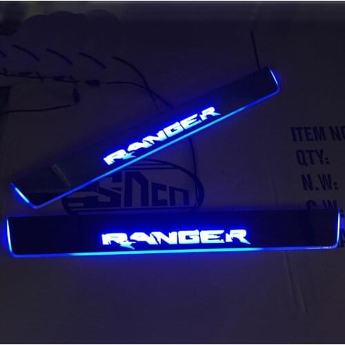 Welcome Pedal Lights For Ford Ranger 2015-2019 2020 2021 Pedal car Door Sill Pathway Lamps led thresholds scuff plates Avante md