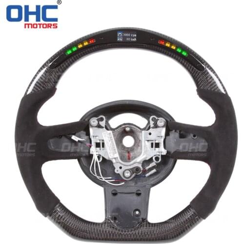 100% Real Carbon Fiber LED Display Steering Wheel compatible for R55 R56 R57 R58 R59 R60 R61 S