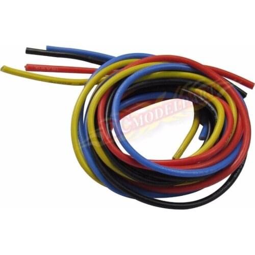14# Gauge Silicone Wire 400cm 14 AWG Flexible Silicone Wire 4 color each 1 meter