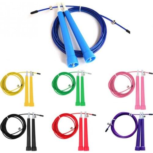 High-speed Jump Rope Skipping Fitness Ropes Gym Home Sports Wearable 7Colors 3M Cable Wire Length Adjustable
