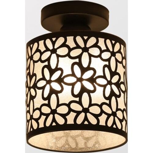 Nordic E27 Led Ceiling Lamp Black Ceiling Light For Kitchen Bedroom Living Room Aisle Restaurant Cafe Hotel Hallway AC 85-265V