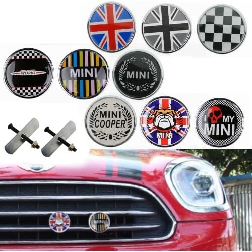 For MINI Cooper S One JCW Countryman R50 R52 R53 R55 R56 R60 R61 F54 F55 F56 F57 F60 Car Styling Front Grill Sticker Accessories