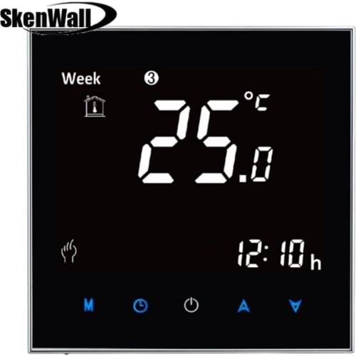 3A Load Water Heating Type LCD Digital Heating Room Thermostat, Display Clock / Temperature / Time / Week / Heat
