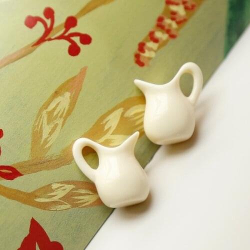 Morandi wind small kettle resin earrings pendant ins wind Japan DIY handmade accessories jewelry materials