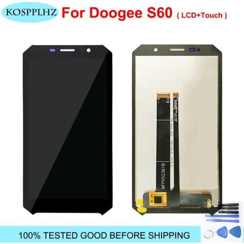 5.2" For DOOGEE S60 / S60 lite LCD Display+Touch Screen Digitizer Assembly 100% Tested For DOOGEE S60 Mobile Phone +Adhesive