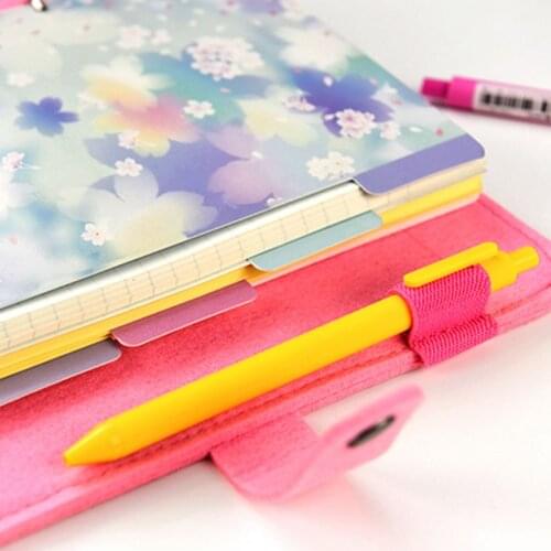 1Set Cherry Blossom A5 A6 Loose Leaf Notebook Divider Index Separator Binders