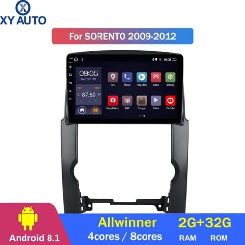 10.1 inch 2.5D IPS HD multi-touch screen Android8.1 2G RAM 32G ROM NAVI for Kia Sorento 2009-2012 with Bluetooth USB WIFI SWC