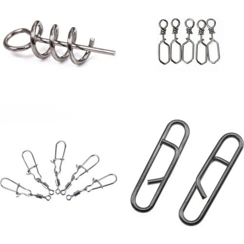 30pcs/50Pcs Powerful Fast Link Clip Snap Fishing Tackle Quick Change Lead Links Clips Interlock Accessories