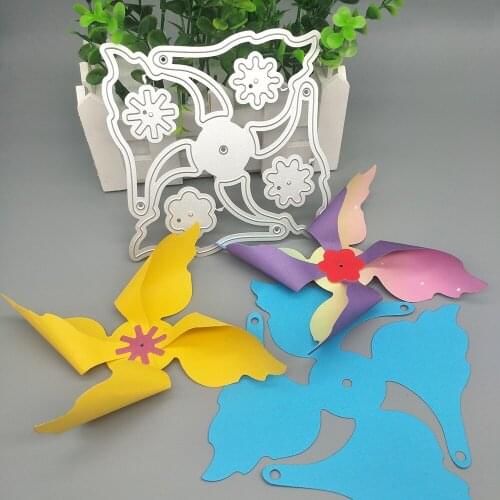3D, 4-corner windmill metal mold, scrapbook, photo album, greeting card, DIY decoration