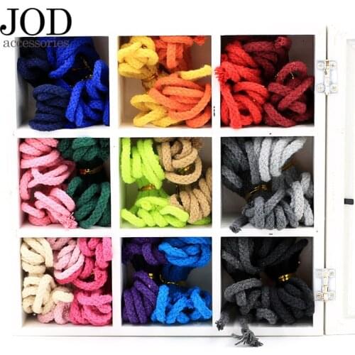 5mm x1Meters Braided Twined Cotton Rope Colored Hemp Rope Macrame Cord Decorative Twine Coton Red Pink Green Black Knit