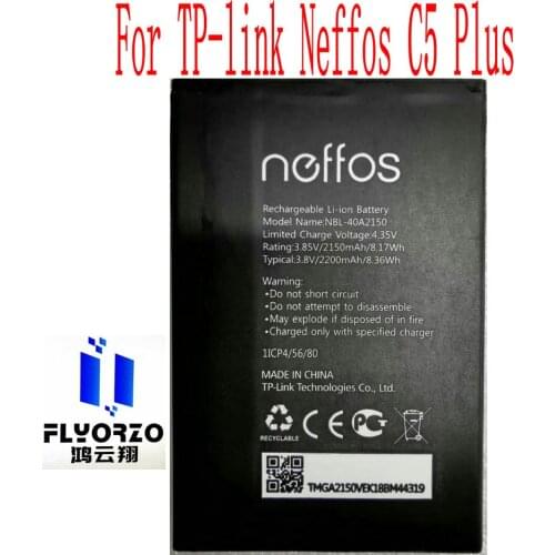 New High Quality 2150mAh NBL-40A2150 Battery For TP-link Neffos C5 Plus Mobile Phone