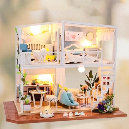 Doll House Decor Accessory Kids Home Toys DIY Miniature Doll House DIY Dollhouse Gifts for Boys Girls