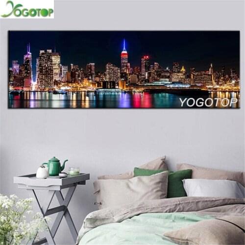 Large size New York City Night diy 5d diamond painting full Drill mosaic Diamond embroidery Home Decor Landcape YY2269