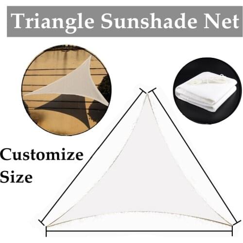 White Triangle Sun Shade Sail Permeable Anti-UV Sunshade Net Outdoor Sun Shelter Canopy Outdoor Patio Pool Sunshade Sails