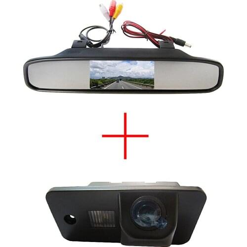 Color CCD Car rear view camera for AUDI A3 S3 A4 S4 A6 A6L S6 A8 S8 RS4 RS6 Q7 4.3 Inch Rearview Mirror LCD Monitor for DVD/VCR