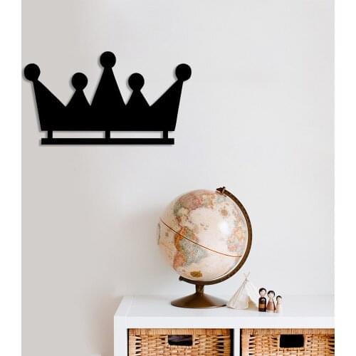 King Crown Wall Room Kids Room Decoration Wooden Table 50x27cm