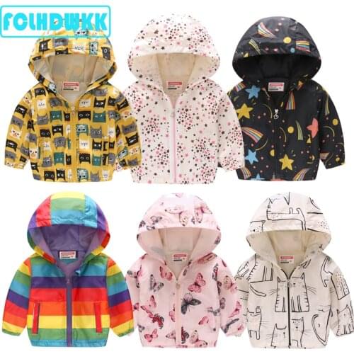 Kids Clothes for Boys Girls Jackets Coat Toddler Kids Baby Girls Boys Windbreaker Infant Waterproof Hooded Coat Tops Outfits