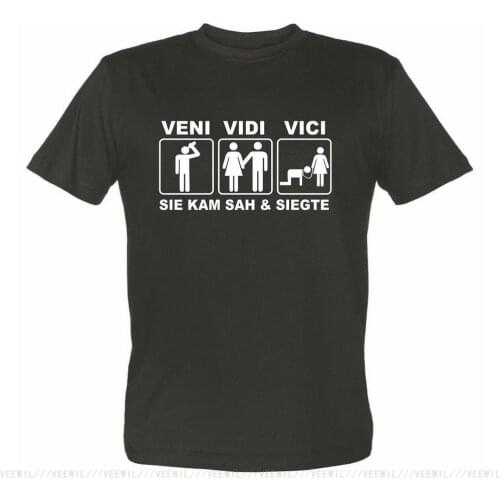 JGA Sprüche T-Shirt VENI VIDI VICI Junggesellenabschied Hochzeit Bräutigam Summer Style Tops Tee Shirt
