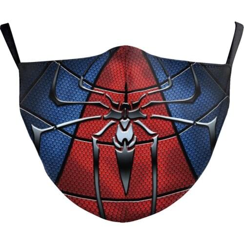 Hot Spider Pattern Fashion Halloween Cospaly Mask Womens Men Unisex Face-Protection Cycling Spots Breathable Adult Party Masks