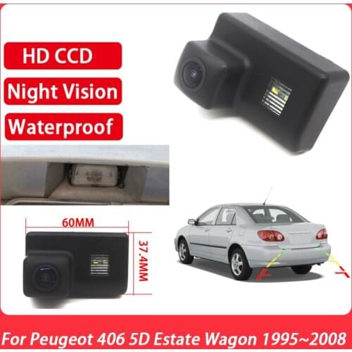 Rear view camera CCD Full HD Night Vision Reversing Parking Camera high quality RCA For Peugeot 406 5D Estate Wagon 1995~2008