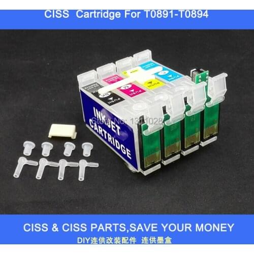 INK WAY T0891-T0894 ciss ink cartridge for Epson SX100 S20 SX105 SX115 SX200 t0891 t0892 t0893 t0894