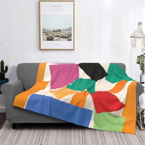 Henri Matisse Paintings Blanket Fleece Decoration Classic Drawing Multifunction Soft Throw Blankets for Sofa Bedroom Rug Piece