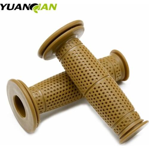 Motorcycle 7/8'' 22mm Retro Rubber Handlebar Hand Grip For YAMAHA YZF R1 R6 R3 Kawasaki ER6F ER6N ER 6N 6F Z800 Ducati 899 959