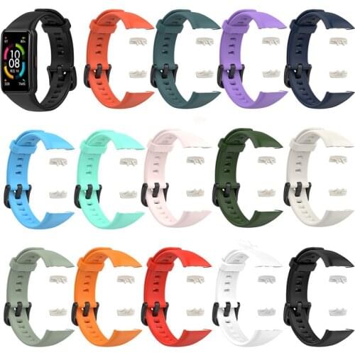 Soft Silicone Sport Band Straps For Huawei Honor Band 6 Smart Wristband Bracelet Replacement Watch Strap For Huawei Band6
