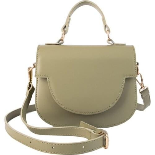 2020 New Fashion Woman MIini Shoulder Messenger Bag PU Leather Crossbody Bag Simple Handbags and Purses Totes