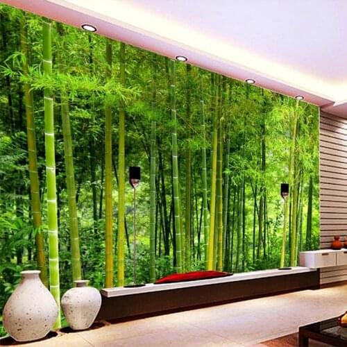 Latest High Quality Bamboo Wall Paper Living Room TV Sofa Backdrop Wall Mural 3D Nature Landscape Home Decor Papel De Parede 3D