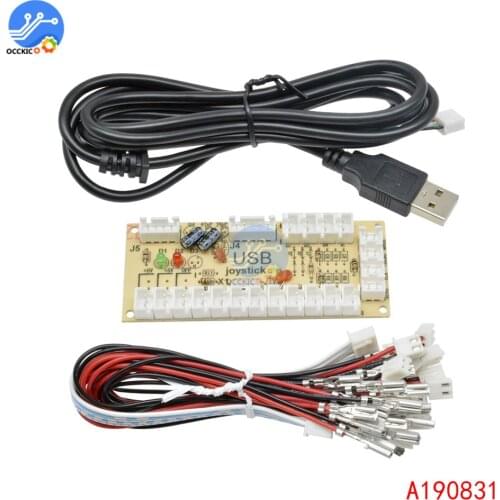 Zero Delay Arcade USB Encoder PC to Joystick and Button For MAME Fight Stick Control Circuit Board