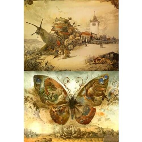 Full Drill Diamond Painting Animal Butterfly Diamond Embroidery Mosaic Machine Cross Stitch Handcraft Gift JX295