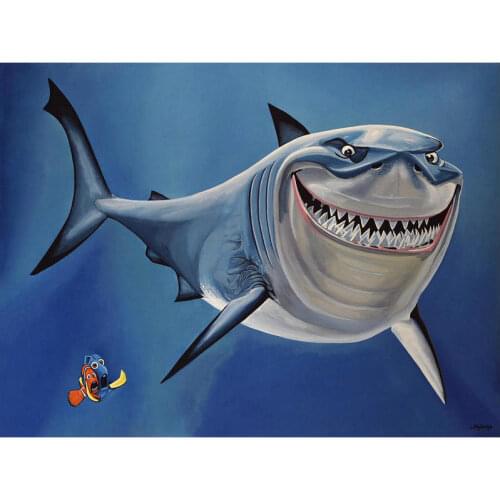 Full square/round diamond 5D DIY Cartoon shark diamond painting kit painting rhinestones embroidery art home decor gift handmade