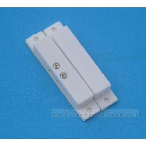 Wired Door Window Contact Magnetic Sensor Home Alarm Surface Mount with Screw Terminals (White)