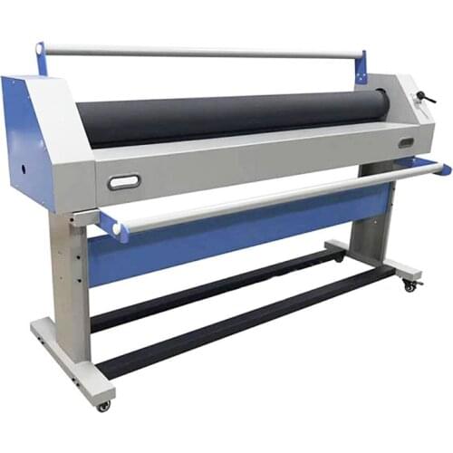 1.6m manual laminating machine, pneumatic lifting KT board laminating machine, silicone wheel manual cold laminating machine