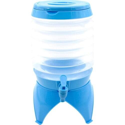 9.5L Folding Collapsible Water Bucket Container Beverage Dispenser Outdoor Portable Beer Barrel Portable Folding Bucket