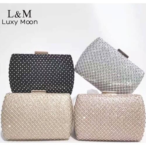 Sequin Clutch Bag For Women Wedding Bridal Evening Bag Elegant Female Party Dinner Small Purse And Handbag Shoulder Sac X481H