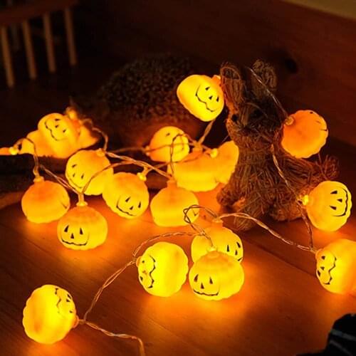 1.5M/3M Halloween Pumpkin LED String Lights 3D Garden Home Halloween Lantern Party Decor Wedding Party Festive Decoration