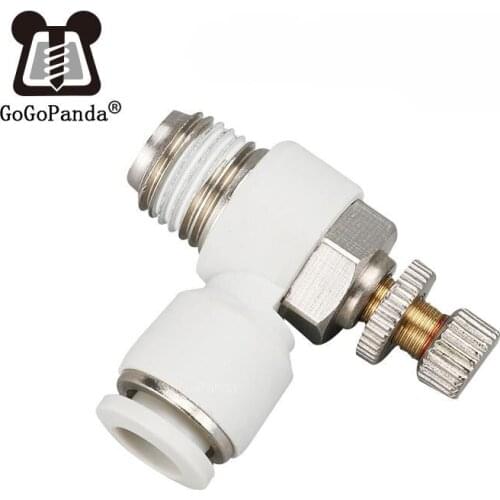 High Quality White Type SL Pneumatic Quick Joint Of Trachea Throttle Speed Regulating Valve SL4/6/8/10/12-01 02 M5