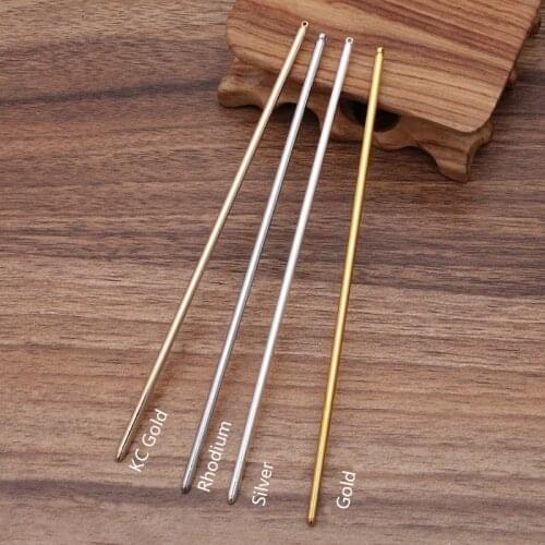 10pcs 125x3mm Metal Iron Hair Pins Blank Base Setting Hair Stick for Women Jewelry Bulks Findings Components DIY Accessories