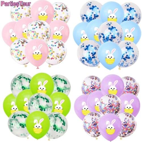 10pcs 12inch Rabbit Latex Balloon Cute Animal Bunny Air Balloon For Kids Birthday Party Decor Happy Easter Decor Confetti Globos