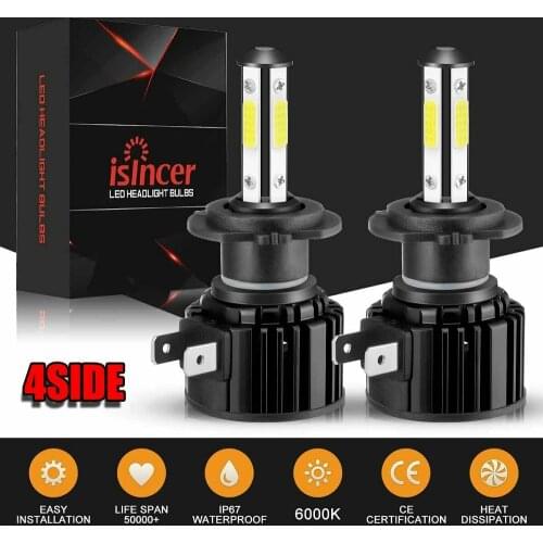 2pcs H7 H8 H9 H11 9005 9006 Led 12V Mini Headlights Lamp 20000Lm High Brightness Led Car Lights Bulbs for Cars Automobiles SUVs